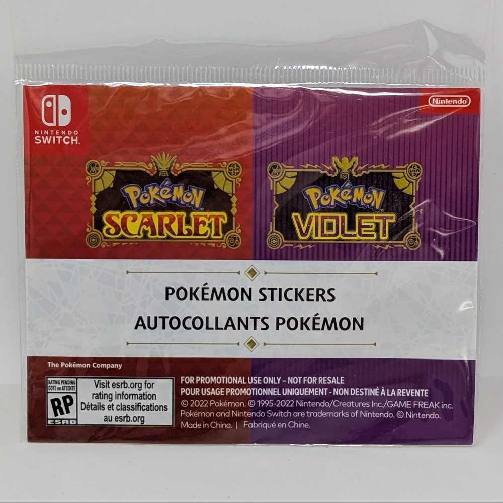 Pokémon Scarlet Violet Stickers Koraidon Fuecoco Sticker Promo Nintendo Switch